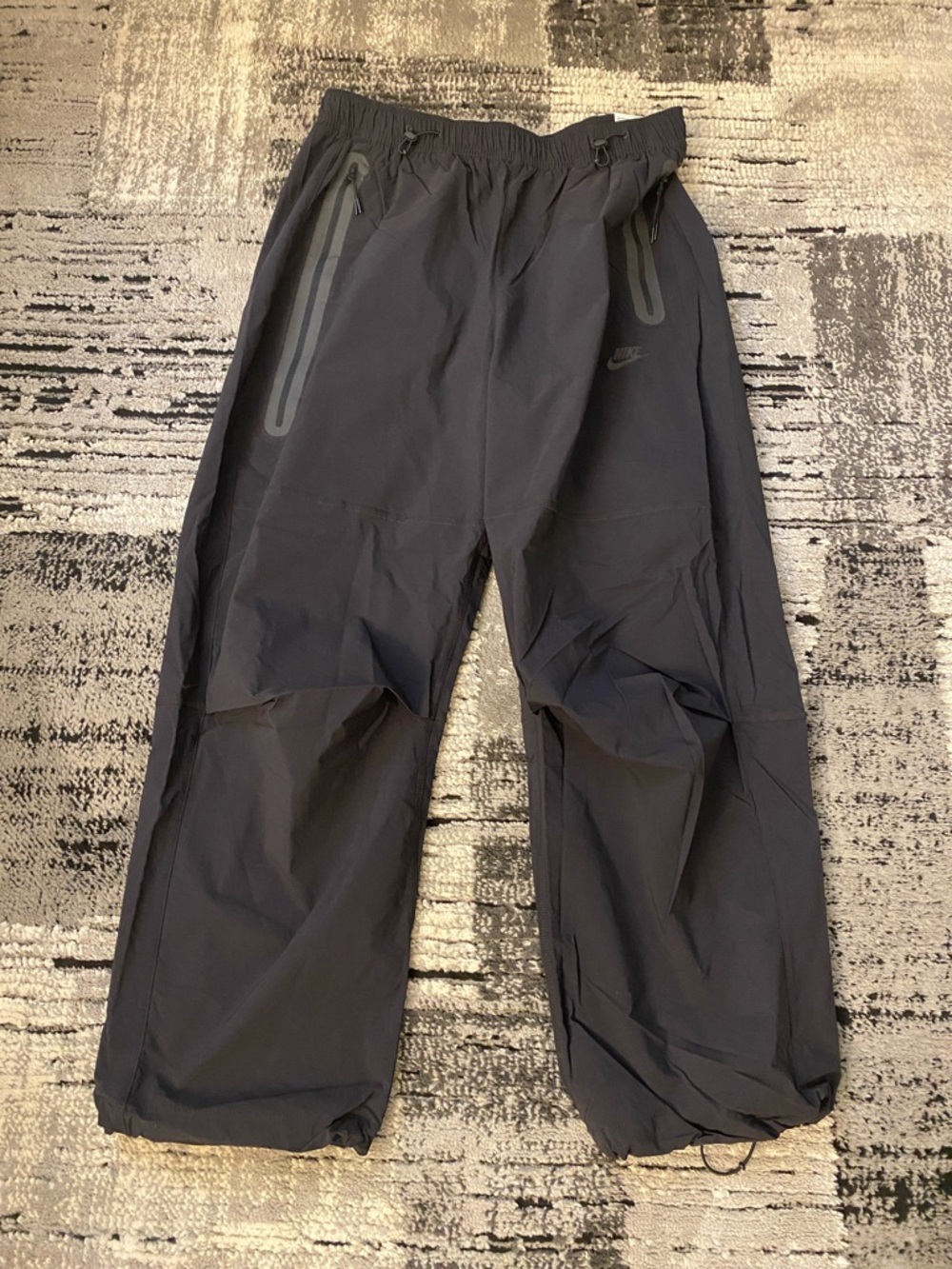New Men’s Nike Tech Woven Oversized Pants Black Large